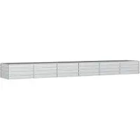 vidaXL Garten-Hochbeet 480x80x45 cm Verzinkter Stahl Silber