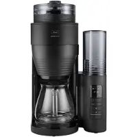 Melitta 1030-01, Filterkaffeemaschine, 1,25 l, Kaffeebohnen, Gemahlener Kaffee, Eingebautes Mahlwerk, 1130 W, Schwarz