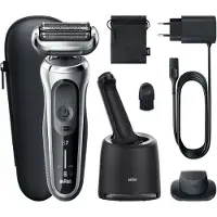 Braun Series 7 71-S7200cc, Folienschaber, Schwarz, Silber, Tasten, Akku, Lithium-Ion (Li-Ion), 50 min