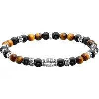 Thomas Sabo A2087-507-7-L17 Armband - Silber geschw. + Achat - 17 cm