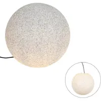 QAZQA Moderne Außenleuchte Grau 45 cm IP65 Nura