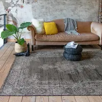 FRAAI Teppich Vintage - Dreams Anthrazit Braun 140x200 cm