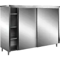 Saro Edelstahl-Lagerschrank mit Schiebetüren 1000 x 600 x 2000 mm