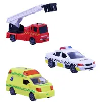 Impulse Toys Motor 112 - Pullback Rescue Vehicles w.light & sound (3 pcs) (I-1600006)