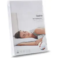 Tempur Home by - Matratzenschoner & Spannbetttuch - 160 x 210-220 x 25 cm - Weiß & TENCEL Lyocell - Wasserdicht & kühlend - 2-in-1 Schutz und Anti-Feinstaubmilben