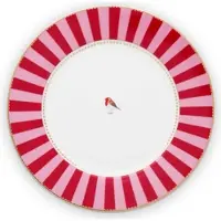 Pip studio Teller Love Birds Stripes Red Pink 26,5 cm (6er Set)