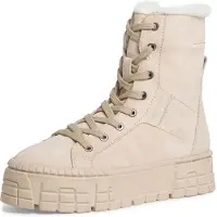 Tamaris Damen Stiefelette cooler Boot Reißverschluss dicke Sohle 1-26841-41, Größe:37 EU, Farbe:Beige