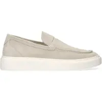 Manfield Beigefarbene Veloursleder-Loafer | Größe 43