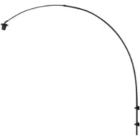 Steinhauer Wandleuchte Sparkled Light 1-flammig Mattes Schwarz 145-160x6cm
