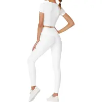 Yeaz CLUB LEVEL SET Short Top Leggings M (White)