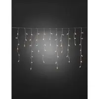 Konstsmide - LED Eisregen Lichtervorhang, 200 warm weiße Dioden, 24V, Außentrafo, transparentes Kabel ; 2742-103