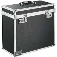 Leitz Abschließbare mobile Hängemappen-Box, A4, Aluminium, Metall, Kunststoff, Holz, Schwarz, Chrom, 15 Blätter, 366 mm, 310 mm, 165 mm