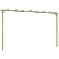 vidaXL Garten-Pergola Kiefernholz Imprägniert 360x200x60 cm