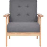 The Living Store Sessel Dunkelgrau Stoff