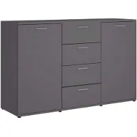 vidaXL Sideboard Grau 120x35,5x75 cm Holzwerkstoff