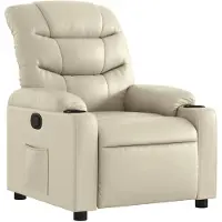 vidaXL Relaxsessel Creme Kunstleder