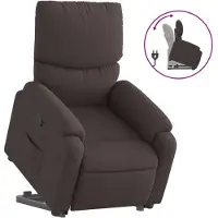vidaXL Relaxsessel mit Aufstehhilfe Dunkelbraun Stoff