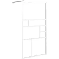 vidaXL Duschwand für Walk-In Dusche 100x195 cm ESG-Glas Weiß
