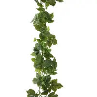 Everlands Künstliche Weinreben Girlande 175cm Blättergirlande Pflanzengirlande Dekogirlande Weinrebengirlande Weinlaubgirlande Tischdeko Weinrebenblätter Deko