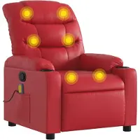 vidaXL Massagesessel Rot Kunstleder