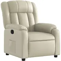 vidaXL Relaxsessel Creme Kunstleder