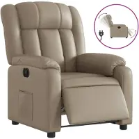 vidaXL Relaxsessel Elektrisch Cappuccino Kunstleder