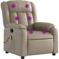 vidaXL Massagesessel Cappuccino-Braun Kunstleder