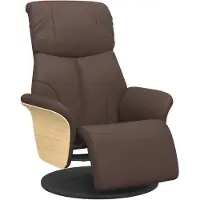 vidaXL Relaxsessel mit Fußteil Braun Kunstleder