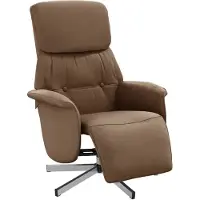 vidaXL Relaxsessel mit Fußteil Braun Stoff