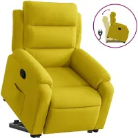vidaXL Relaxsessel mit Aufstehhilfe Gelb Samt