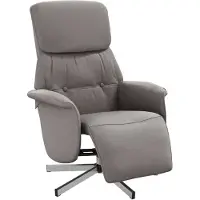 vidaXL Relaxsessel mit Fußteil Taupe Stoff