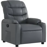 vidaXL Relaxsessel Grau Kunstleder