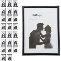 Relaxdays 24 x Bilderrahmen 15 x 20 cm schwarz Weiß,Schwarz