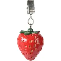 Décoris Tischdeckenbeschwerer Erdbeere 16x5x4cm Keramik 4er Set Rot / Grün