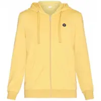 KnowledgeCotton Apparel Sweatjacke Ask Regular Zip Hood Kangaroo Badge Sweat Herren Misted Yellow-L
