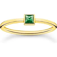 Thomas Sabo Ring mit grünem Stein gold