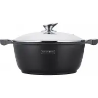 Pricenet Royalty Line RL-BS24M: Marmorbeschichteter Kochtopf & Kasserolle - 24cm