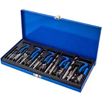 Bituxx Gewinde Reparatur Werkzeug Satz 131 tlg. (M5 M6 M8 M10 M12) MS-19120