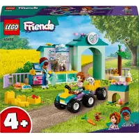 LEGO Friends Farmtierklinik, Bauernhof-Set mit Tierarzt-Spielzeug für Kinder ab 4 Jahren, Enthält 2 Figuren und 3 Tiere inkl. Ziegen- und Hasen-Figur, Geschenk für Mädchen und Jungen 42632