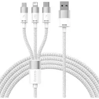 Baseus StarSpeed-Series 3-in-1-Schnellladekabel – USB-A zu USB-C / Lightning / Micro-USB – 1,2 Meter – Weiß