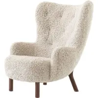 &tradition Petra VB3 Sessel, walnuss geölt / sheepskin moonlight