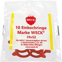 Weck 10 Stk. Einkochringe RR40 39x52