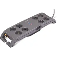 Philips SPN5085B/10 Steckdosenleiste mit Schalter - Überspannungsschutz - 8-Fach Steckdosen - 1800 J - Stecker Typ F - Grau