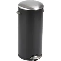 EKO - Belle Deluxe Treteimer 30 Liter - Steel Plastic - Schwarz glänzend,matt s/s