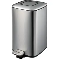 EKO - Regent Treteimer 12 Liter - Stainless steel Plastic - Matt Edelstahl