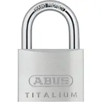 ABUS 64TI/50 B/DFNLI, Herkömmliches Vorhängeschloss, Tastensperre, Unterschiedliche Schließung, Aluminium, Gehärteter Stahl, 5 cm