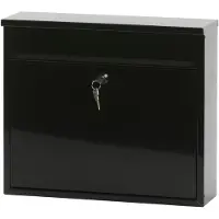 V-Part Wandbriefkasten V-Part Granadan mit Schloss schwarz abschließbarer Briefkasten mit schmaler Öffnung 31036615
