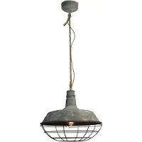 Brilliant Pendelleuchte "Rope", grau (grau beton), 1, Ø 47cm H: 131cm, 1 Stk., Leuchten, Hängelampe 47cm grau Beton, Pendelleuchte