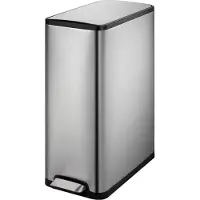 EKO - Ecoslim Treteimer 45 Liter - Stainless steel Plastic - Matt Edelstahl
