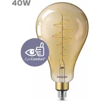 Philips LED Lampe (dimmbar), 6,5 W, 40 W, E27, 470 lm, 15000 h, Flame